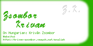 zsombor krivan business card