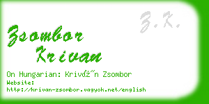 zsombor krivan business card